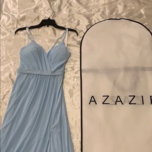 Sky blue floor length dress